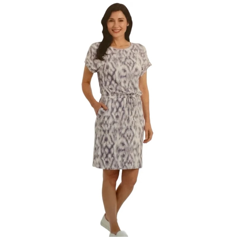 Hilary Radley Lavender & Off-White Soft Wrinkle Free Dress size XS